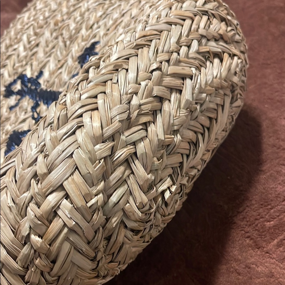 Nautical Straw Tote with Anchor Design - Picture 4 of 7